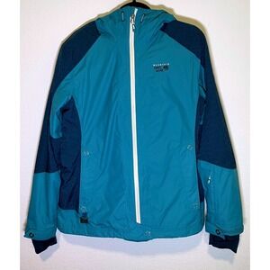 Mountain‎ Hardwear Women's Teal Blue Waterproof Hooded Ski Jacket Large DryQ